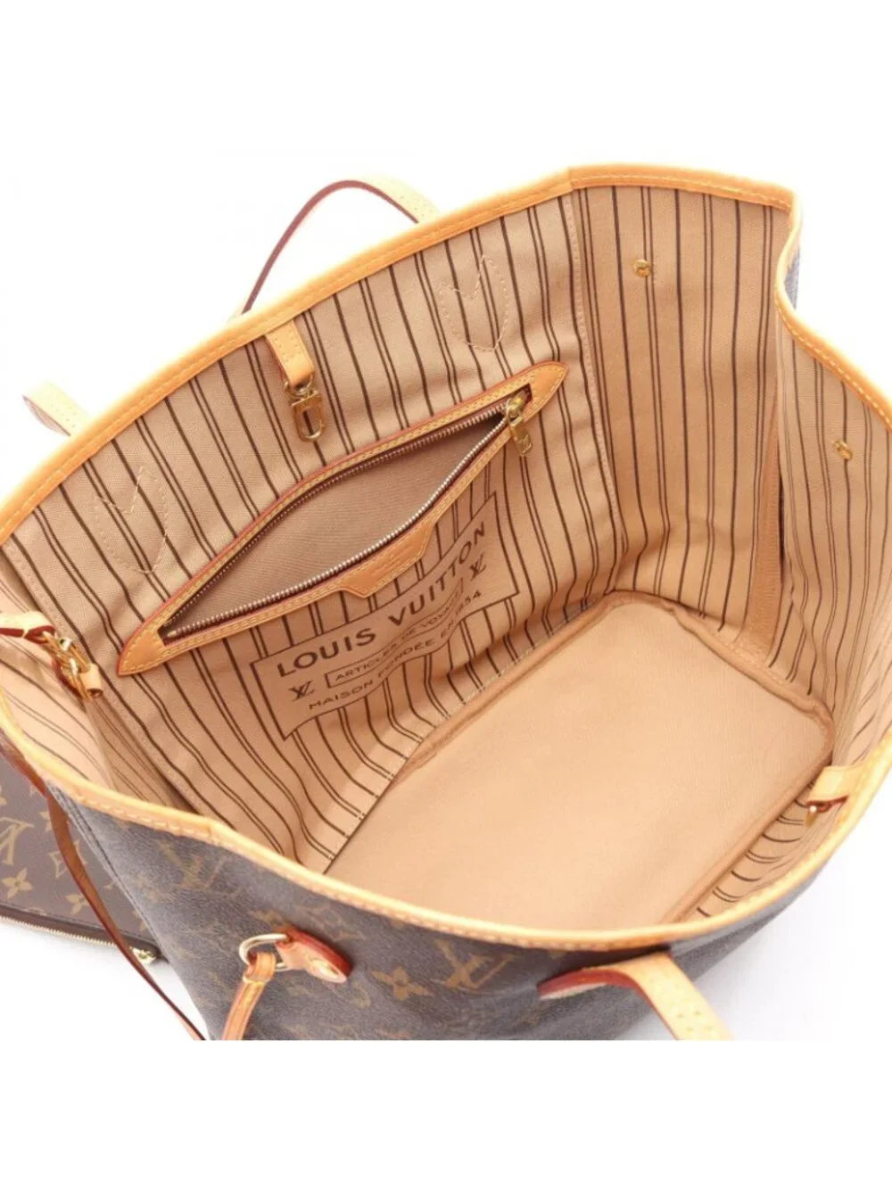 Louis Vuitton Tote Neverfull MM Canvas Leather